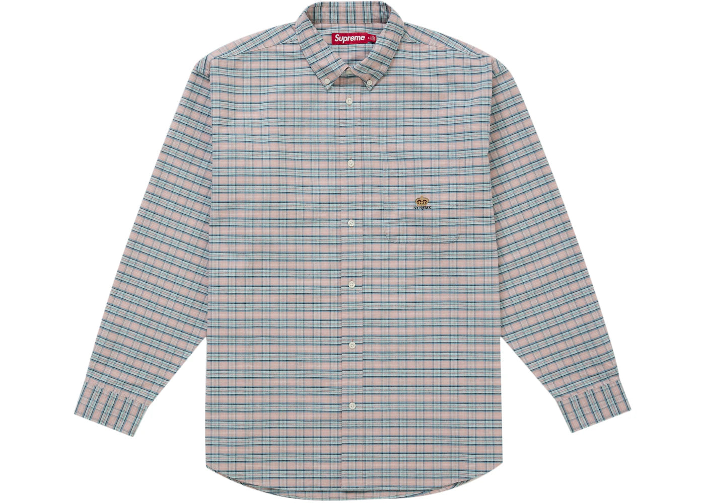 Supreme Loose Fit Flannel Oxford Shirt (FW25) Blue Plaid