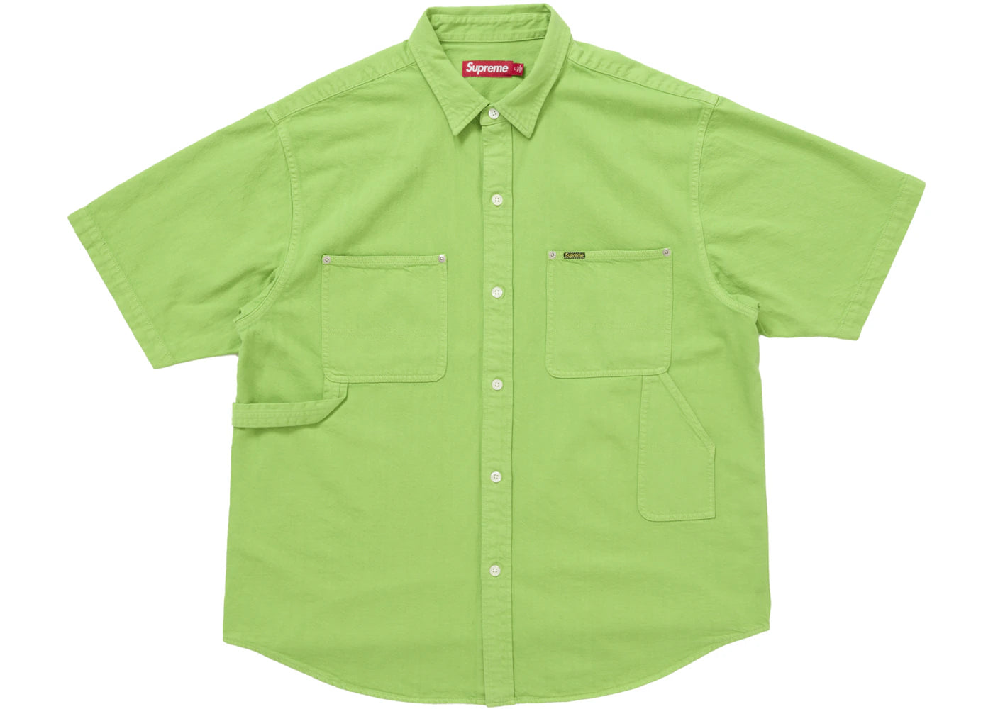 Supreme Loose Fit S/S Denim Painter Shirt (SS25) Green