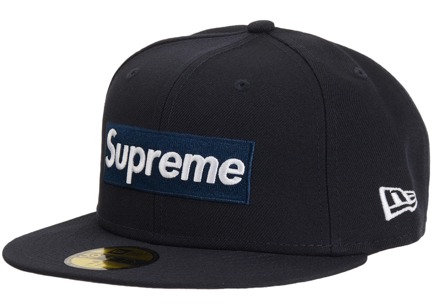Supreme MLB Teams New York Box Logo New Era 59Fifty Fitted Cap Navy