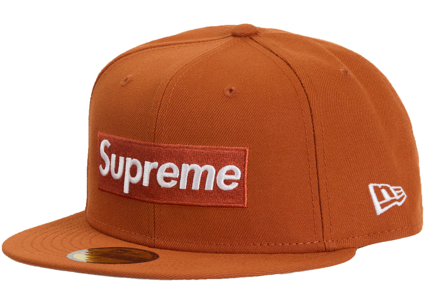 Supreme MLB Teams Detroit Box Logo New Era 59Fifty Fitted Cap Burnt Orange