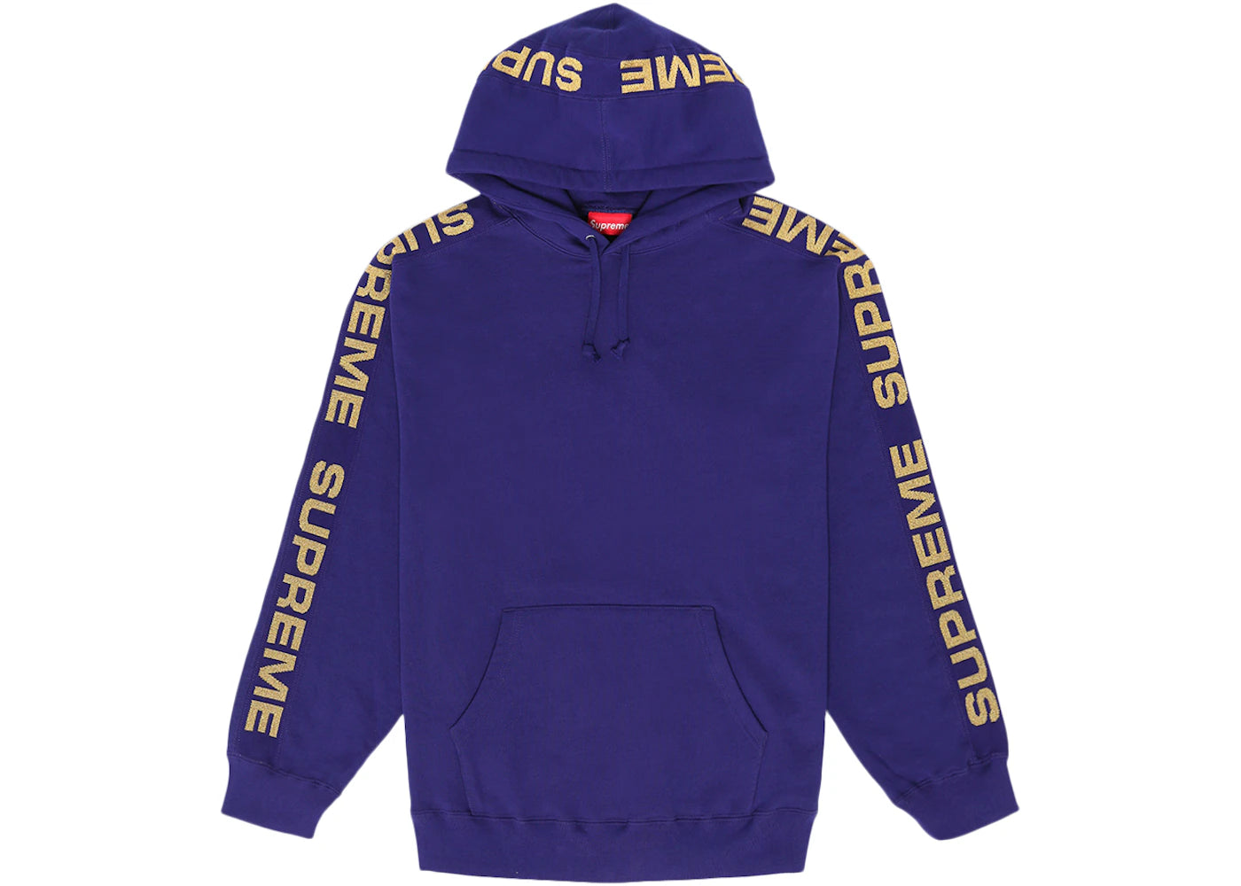 Supreme Metallic Rib Hooded Sweatshirt Dark Royal