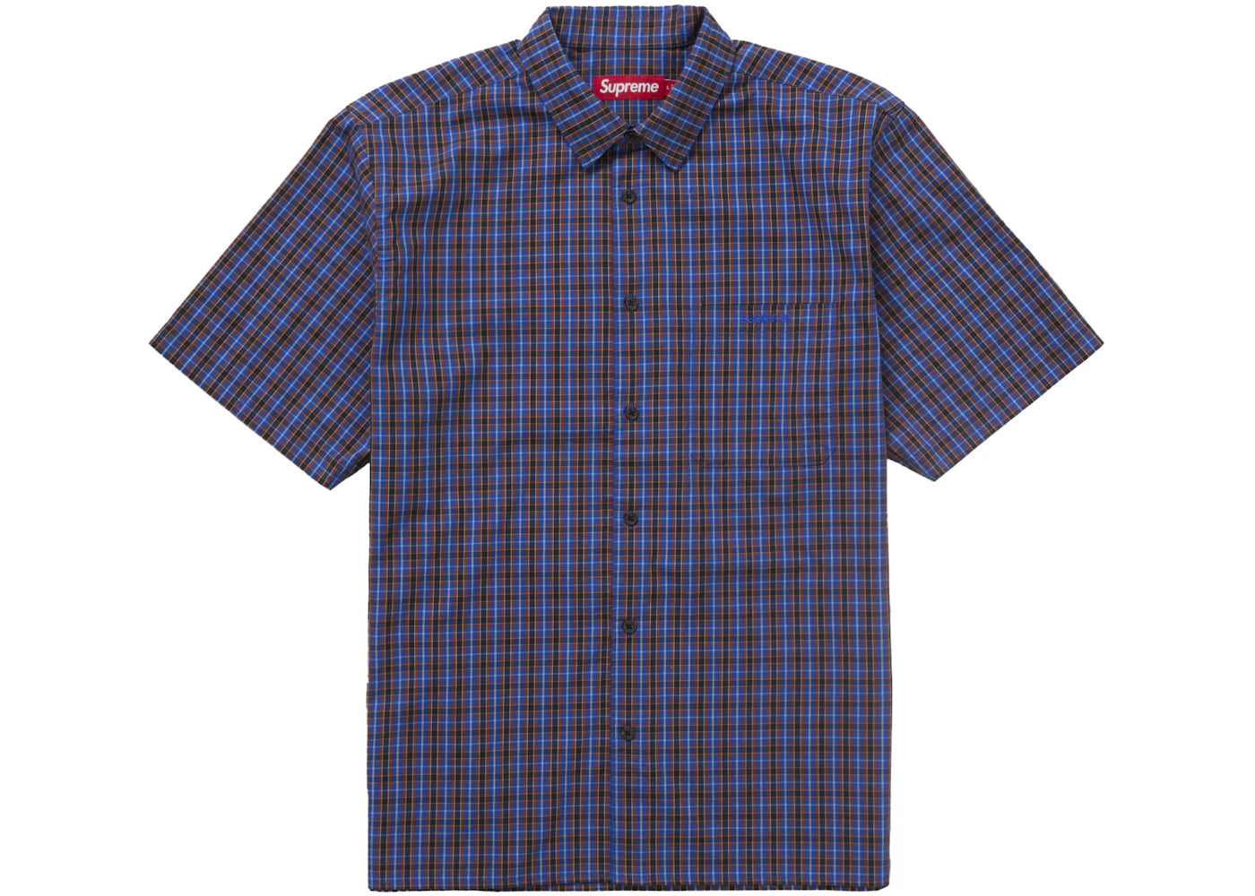 Supreme Mini Plaid S/S Shirt Blue