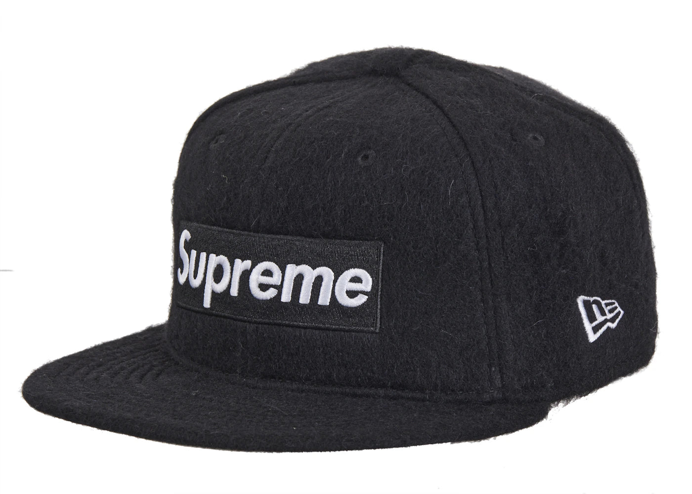 Supreme Mohair Box Logo New Era Cap Black