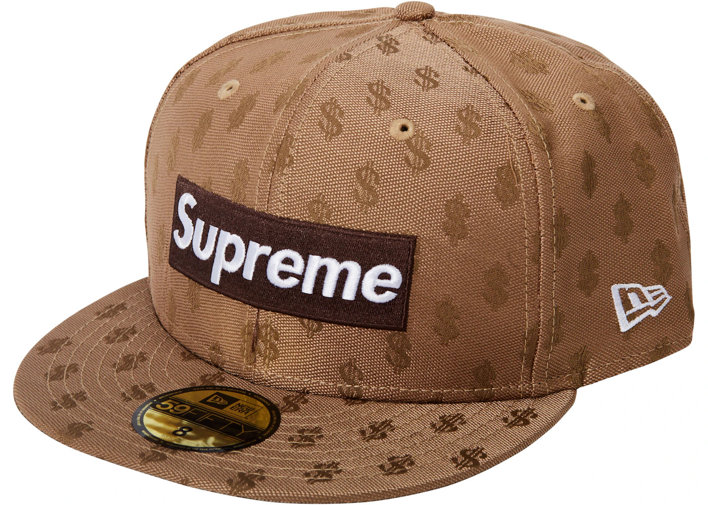Supreme Monogram Box Logo New Era Brown