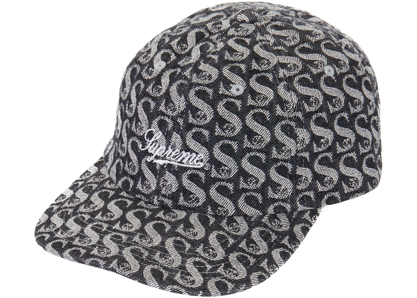 Supreme Monogram Denim 6-Panel Black