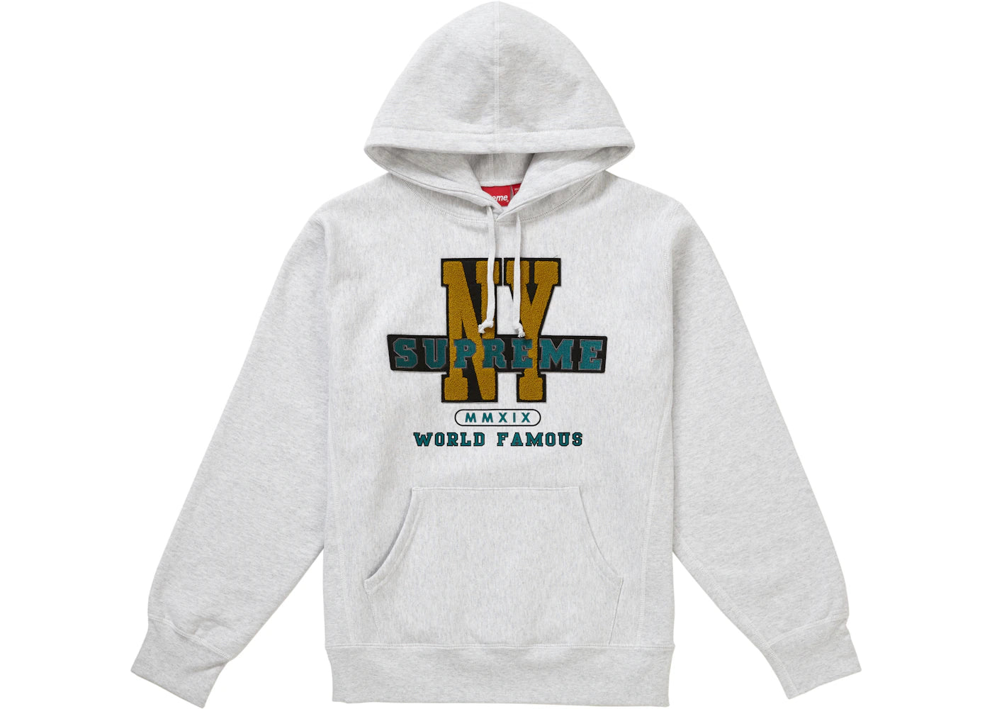 Supreme NY Hooded Sweatshirt Ash Grey