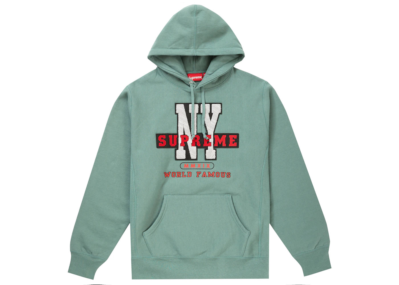 Supreme NY Hooded Sweatshirt Dusty Teal