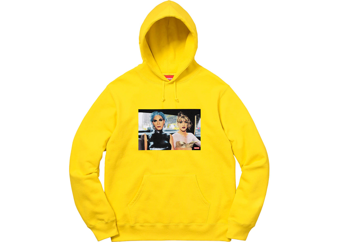 Supreme Nan Goldin Misty and Jimmy Paulette Hooded Sweatshirt Yellow