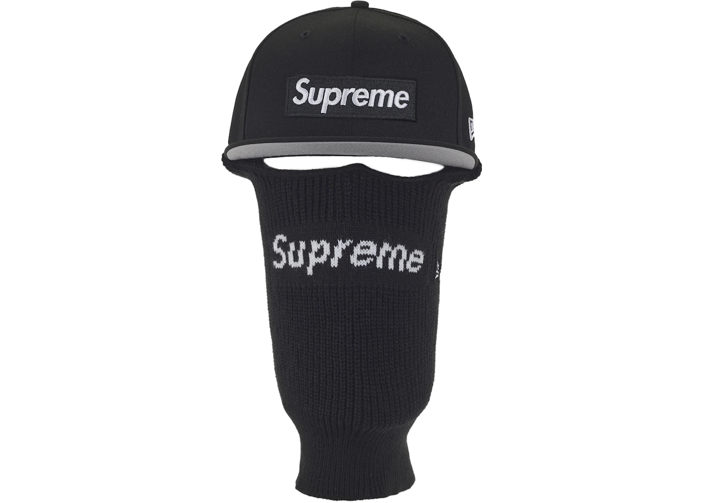 Supreme New Era Box Logo 59Fifty Balaclava Cap Black