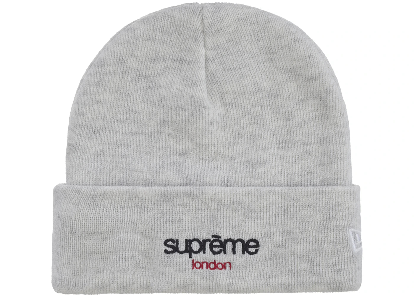 Supreme New Era Classic Logo Shop Beanie Ash Grey