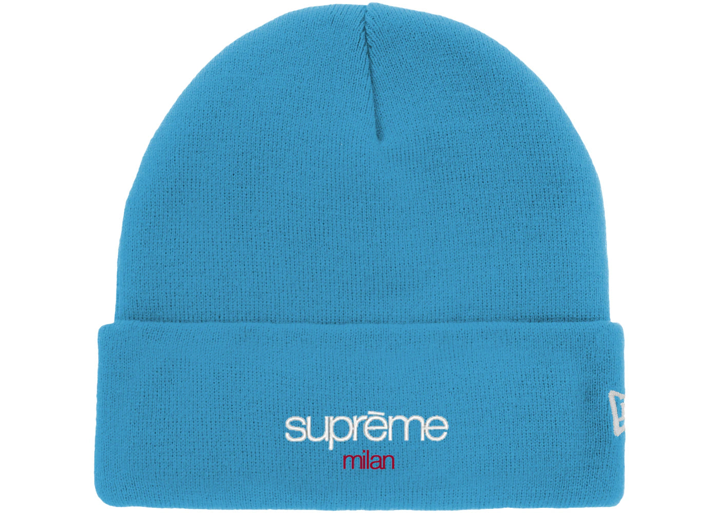 Supreme New Era Classic Logo Shop Beanie Light Blue