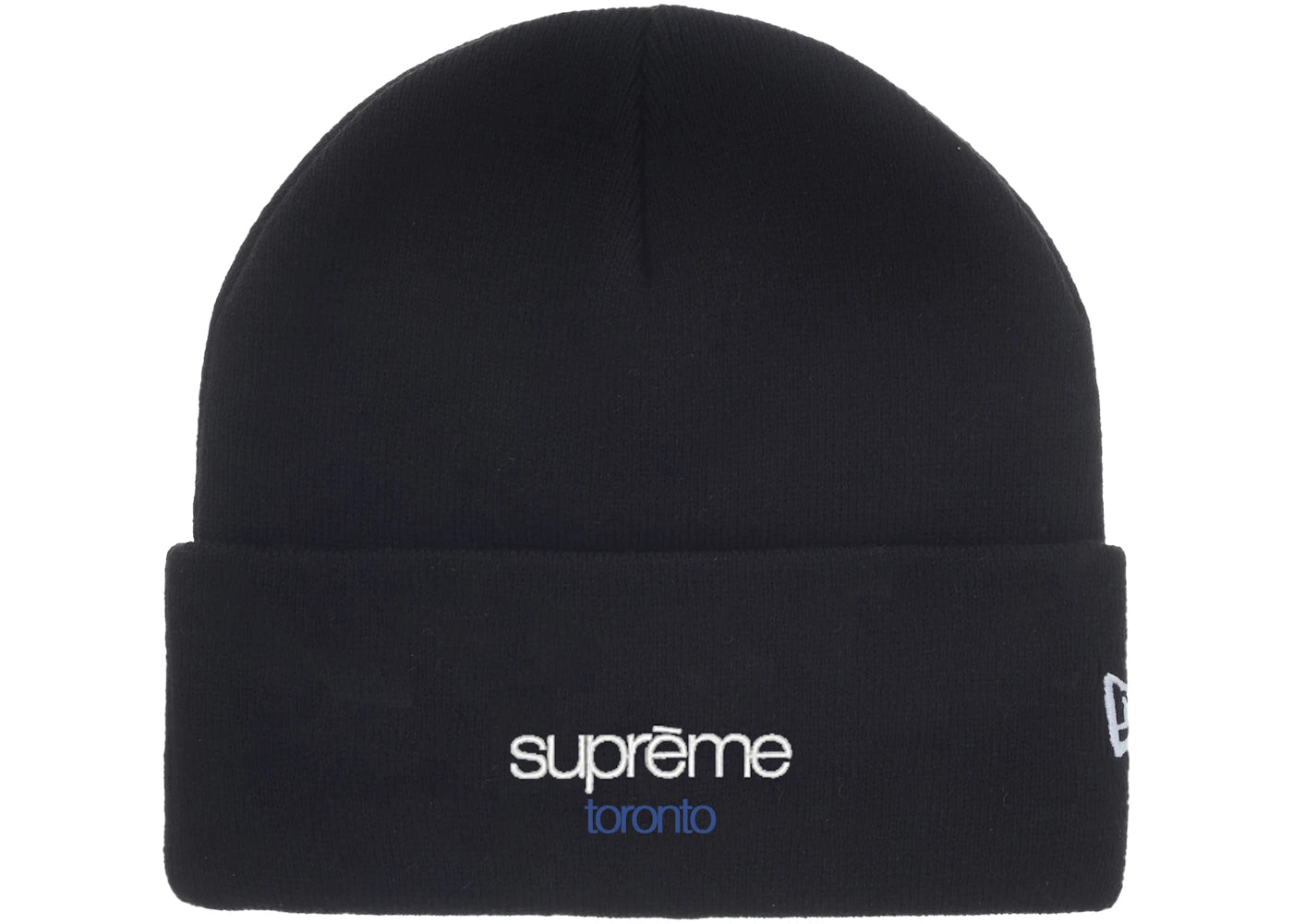 Supreme New Era Classic Logo Shop Beanie Navy