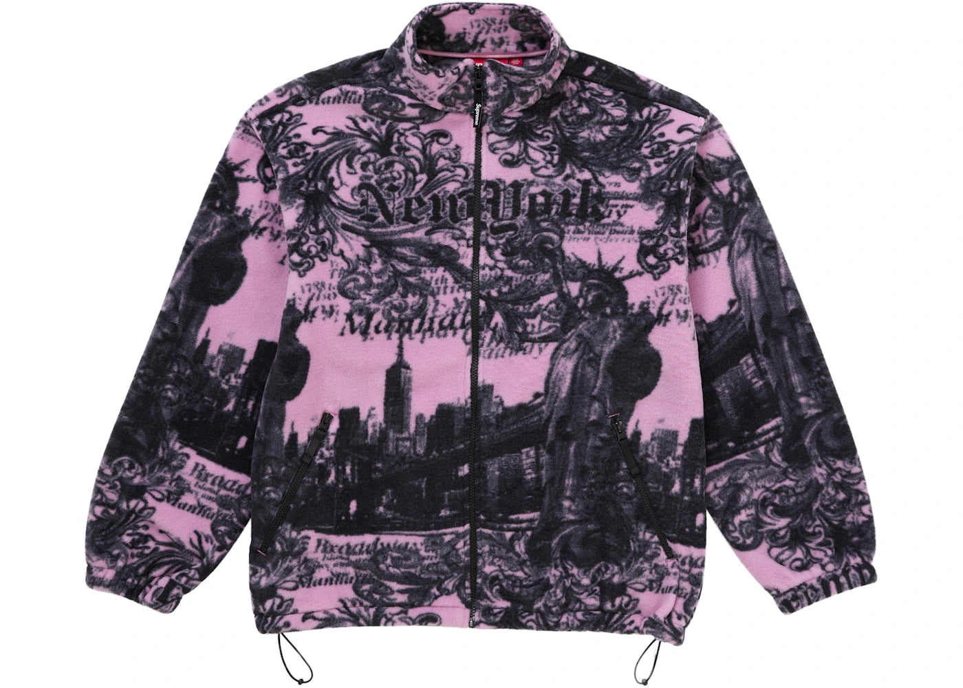 Supreme New York Fleece Jacket Pink