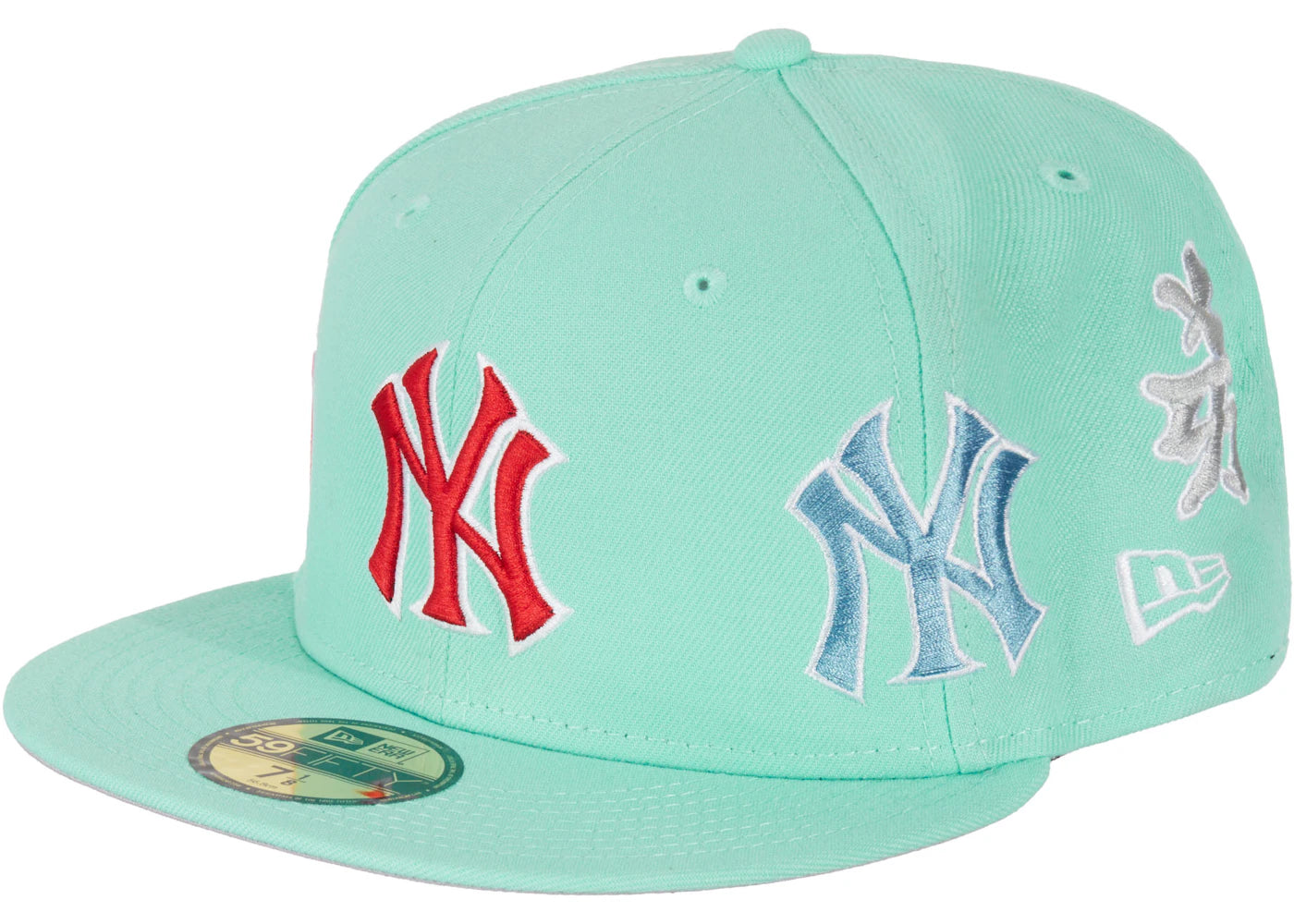 Supreme New York Yankees Kanji New Era Fitted Hat Light Aqua