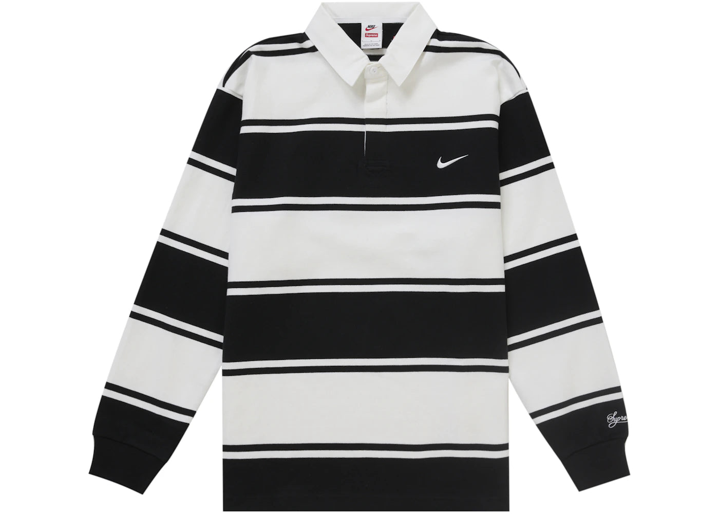 Supreme Nike Stripe Rugby Black