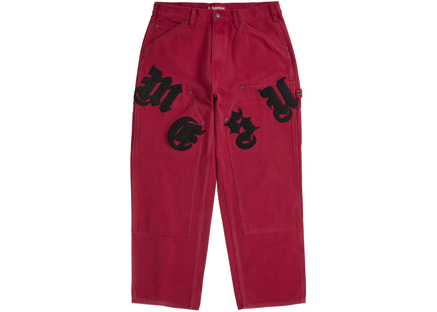 Supreme Old English Canvas Double Knee Painter Pant Red