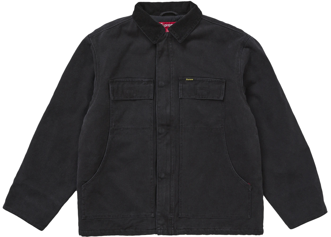 Supreme Old English Canvas Work Jacket Black