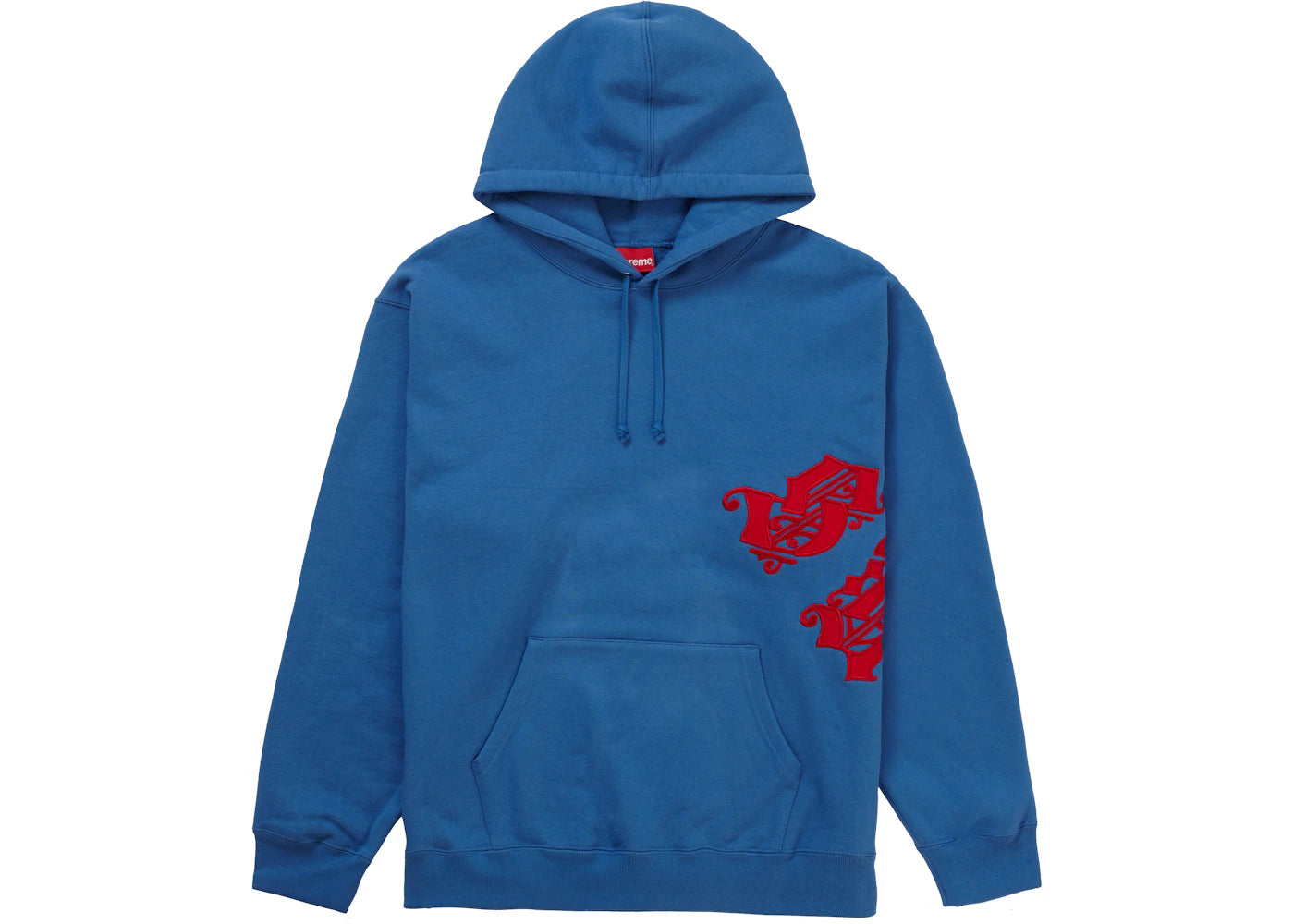 Supreme Old English Wrap Hooded Sweatshirt Pale Royal