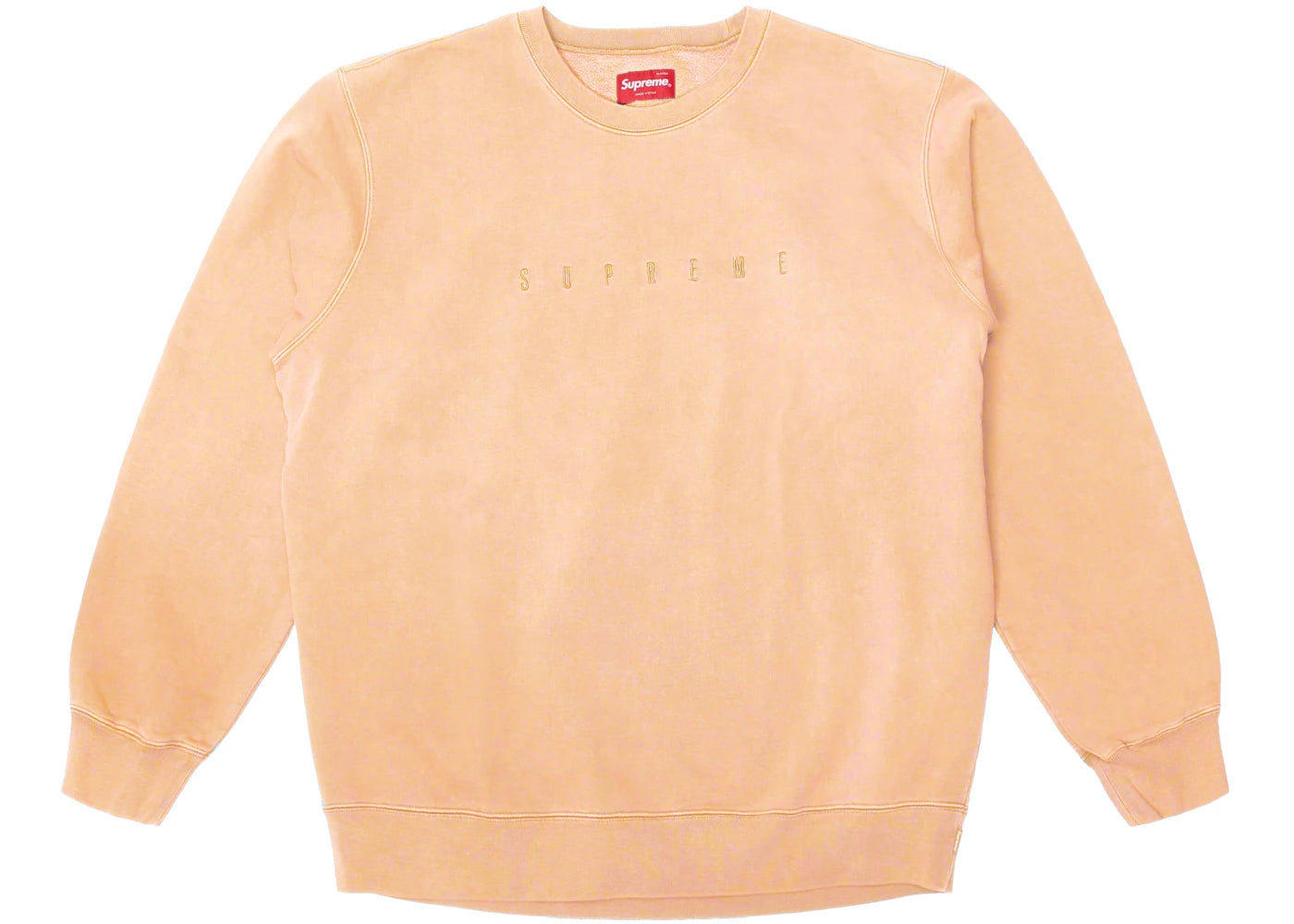 Supreme Overdyed Crewneck Sweatshirt Peach