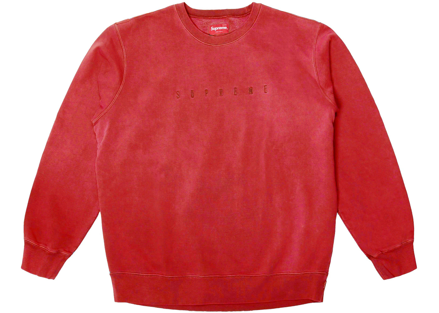 Supreme Overdyed Crewneck Sweatshirt Red