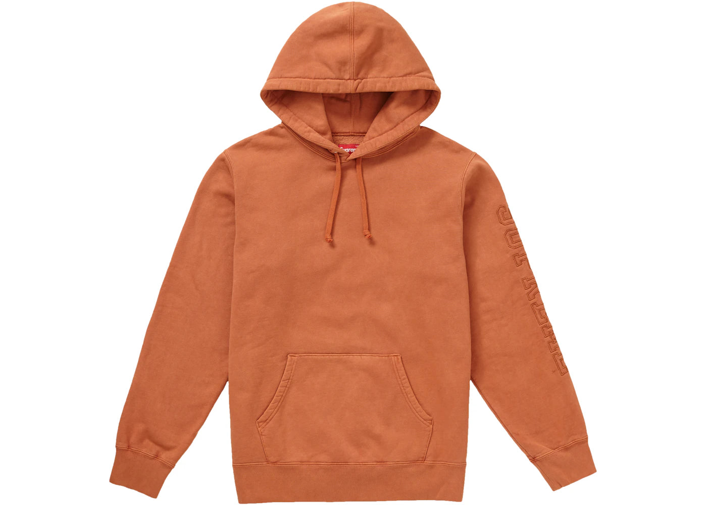 Supreme Overdyed Hooded Sweatshirt Rust