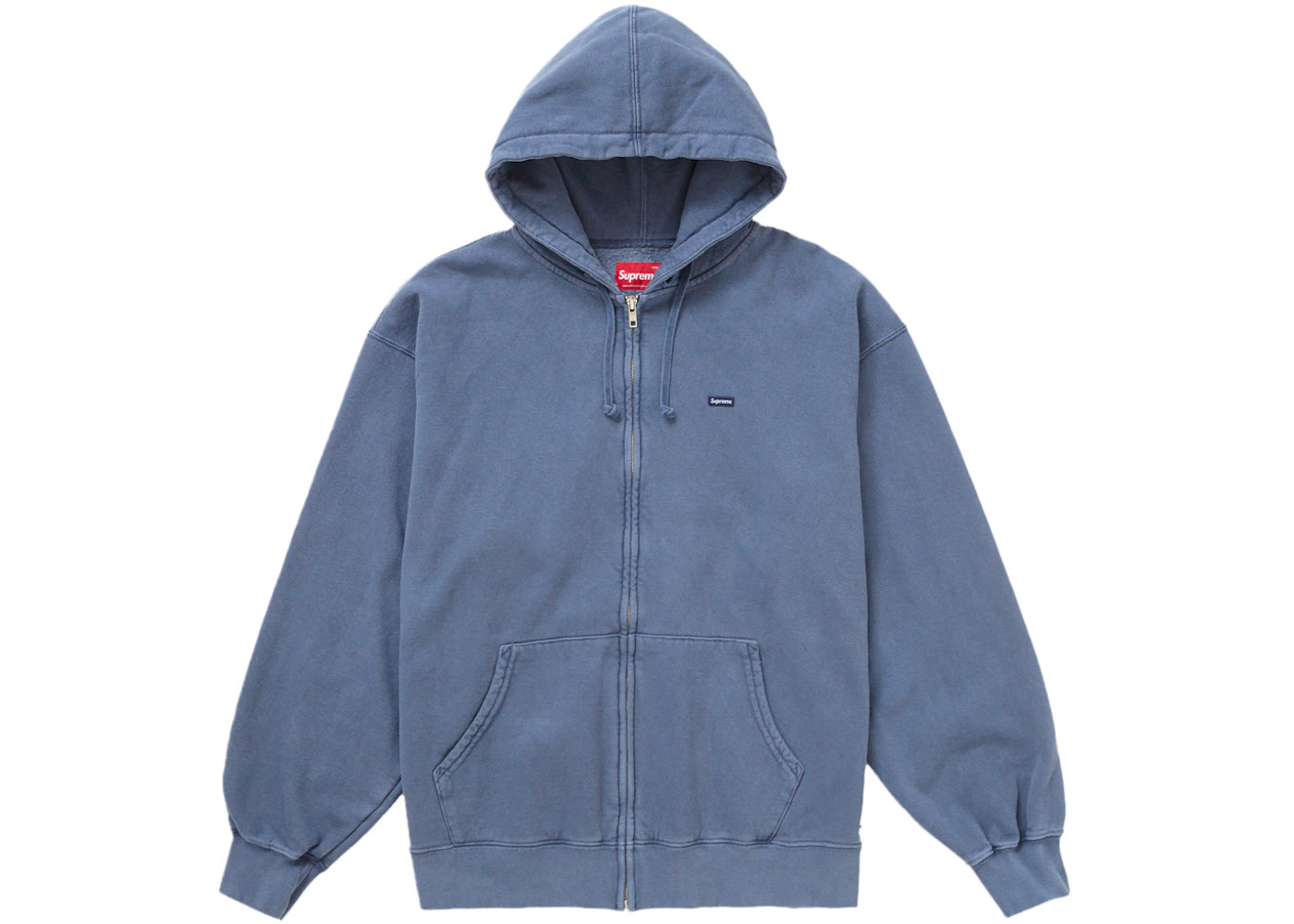 Supreme Overdyed Small Box Zip-Up Hooded Sweatshirt Dark Slate