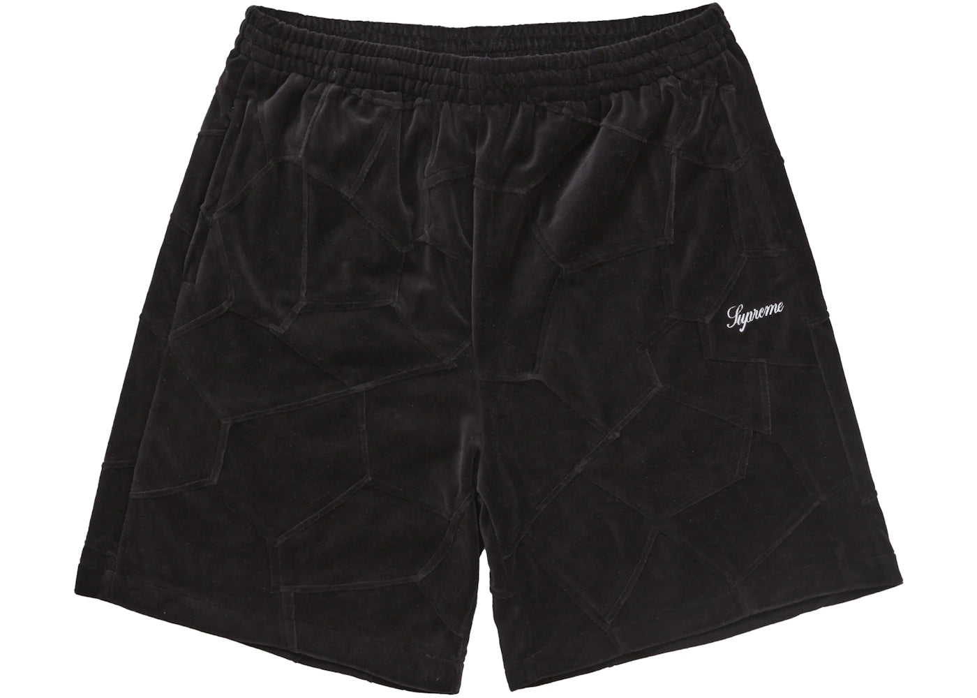 Supreme Patchwork Velour Short Black