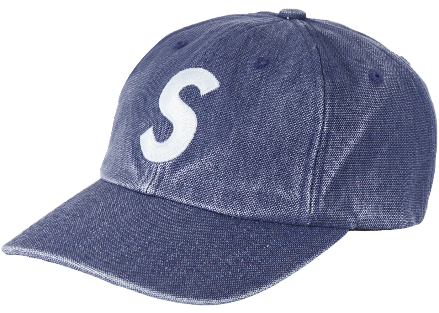 Supreme Pigment Canvas S Logo 6-Panel Navy
