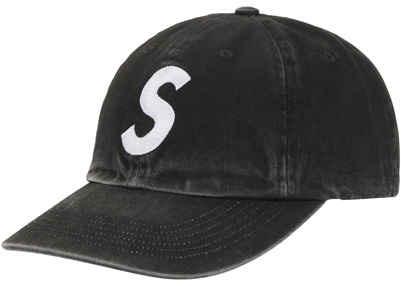 Supreme Pigment Coated 2-Tone S Logo 6-Panel Black