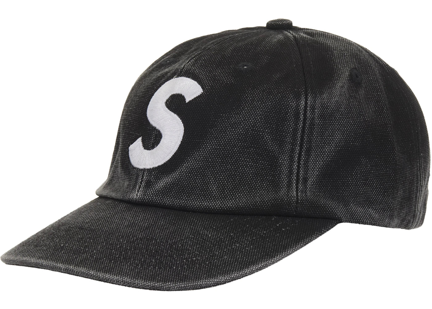 Supreme Pigment Coated Canvas S Logo 6-Panel Black