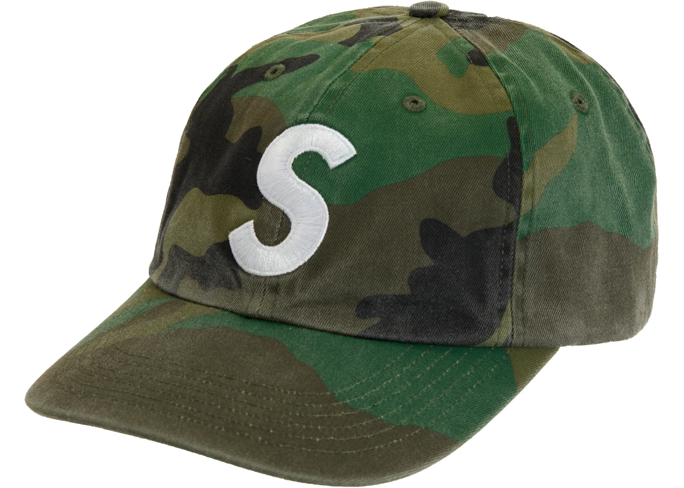 Supreme Pigment Print S Logo 6-Panel Woodland Camo