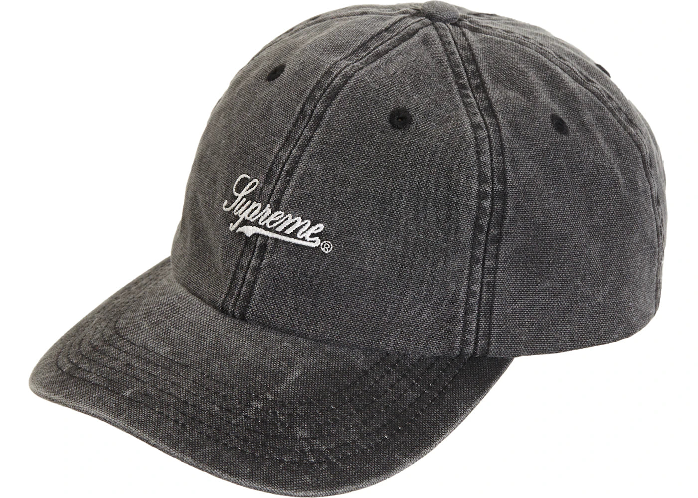 Supreme Pigment Print Script Logo 6-Panel Black