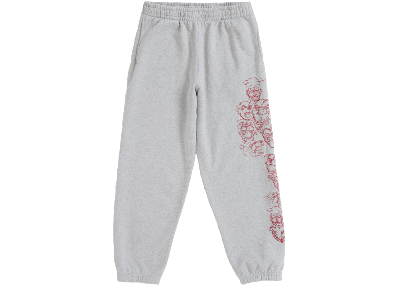 Supreme Pitbulls Embroidered Sweatpant Heather Grey