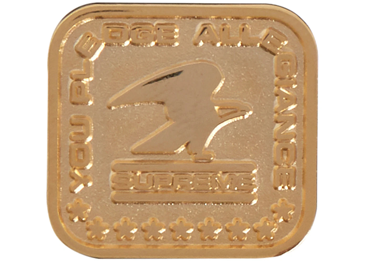 Supreme Pledge Allegiance Pin (FW19) Gold
