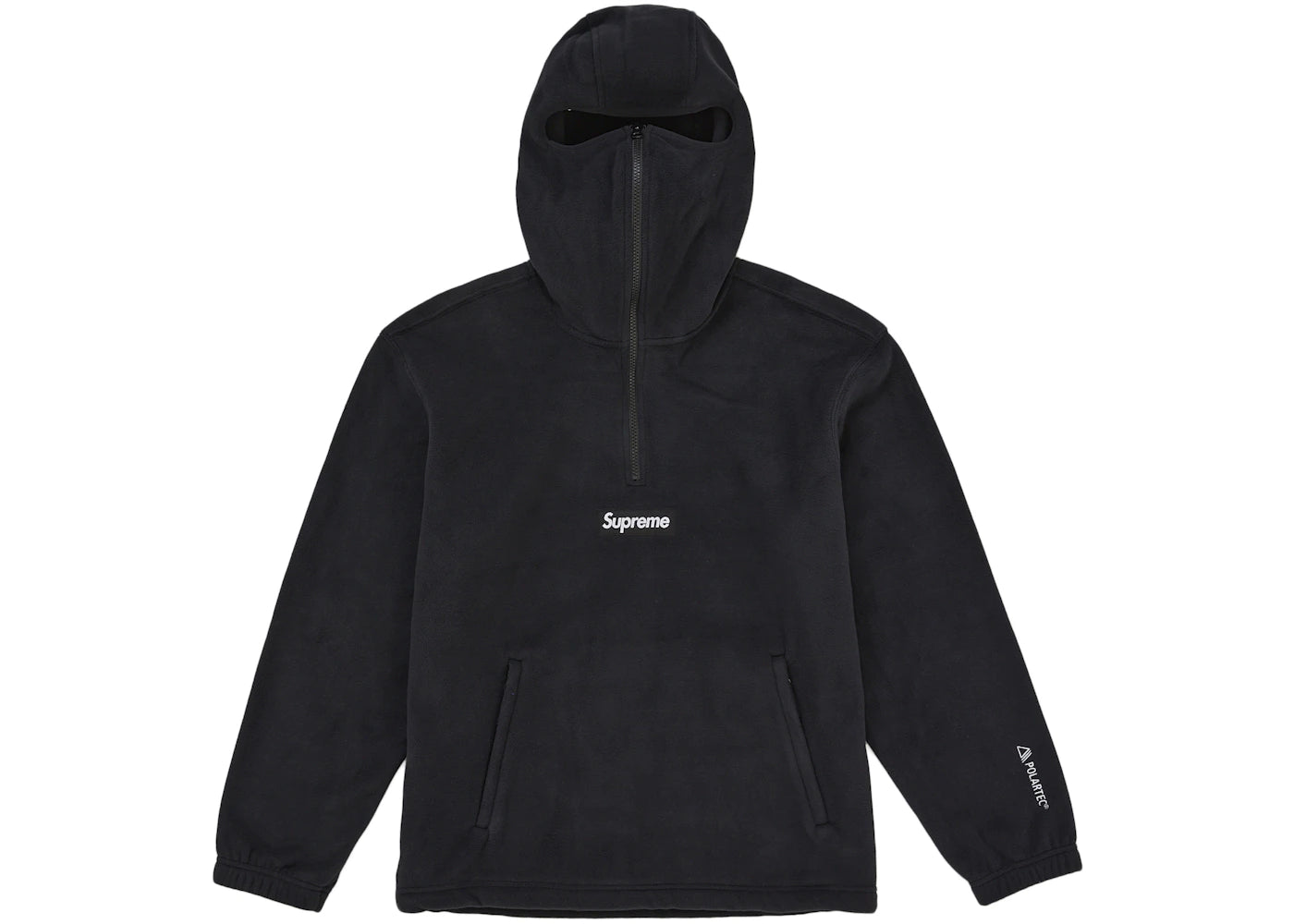 Supreme Polartec Face Mask Half Zip Hooded Sweatshirt Black