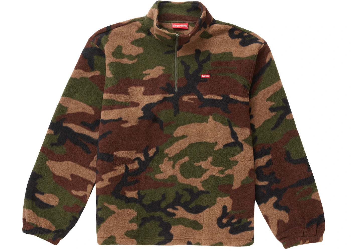 Supreme Polartec Half Zip Pullover Woodland Camo