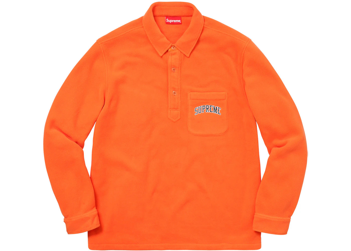 Supreme Polartec Pullover Shirt Orange