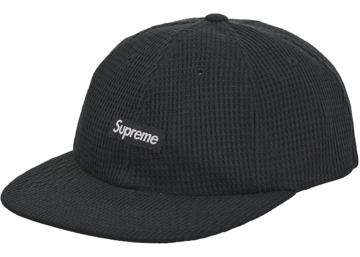 Supreme Polartec Waffle Small Box 6-Panel Black