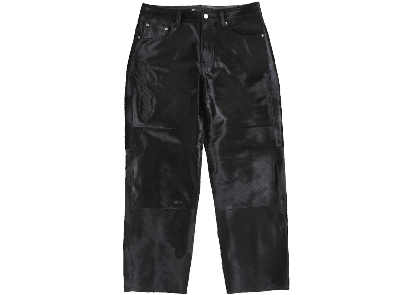 Supreme Ponyhair Loose Fit 5-Pocket Jean Black