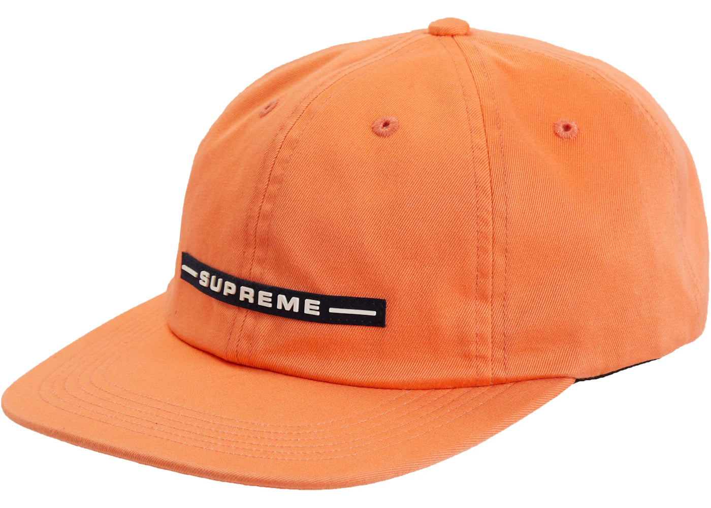 Supreme Raised Logo 6-Panel Neon Orange