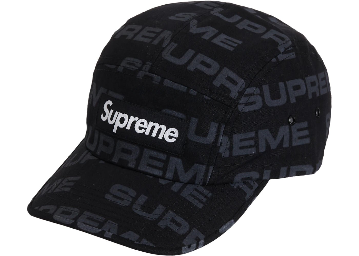 Supreme Reactive Print Camp Cap Black