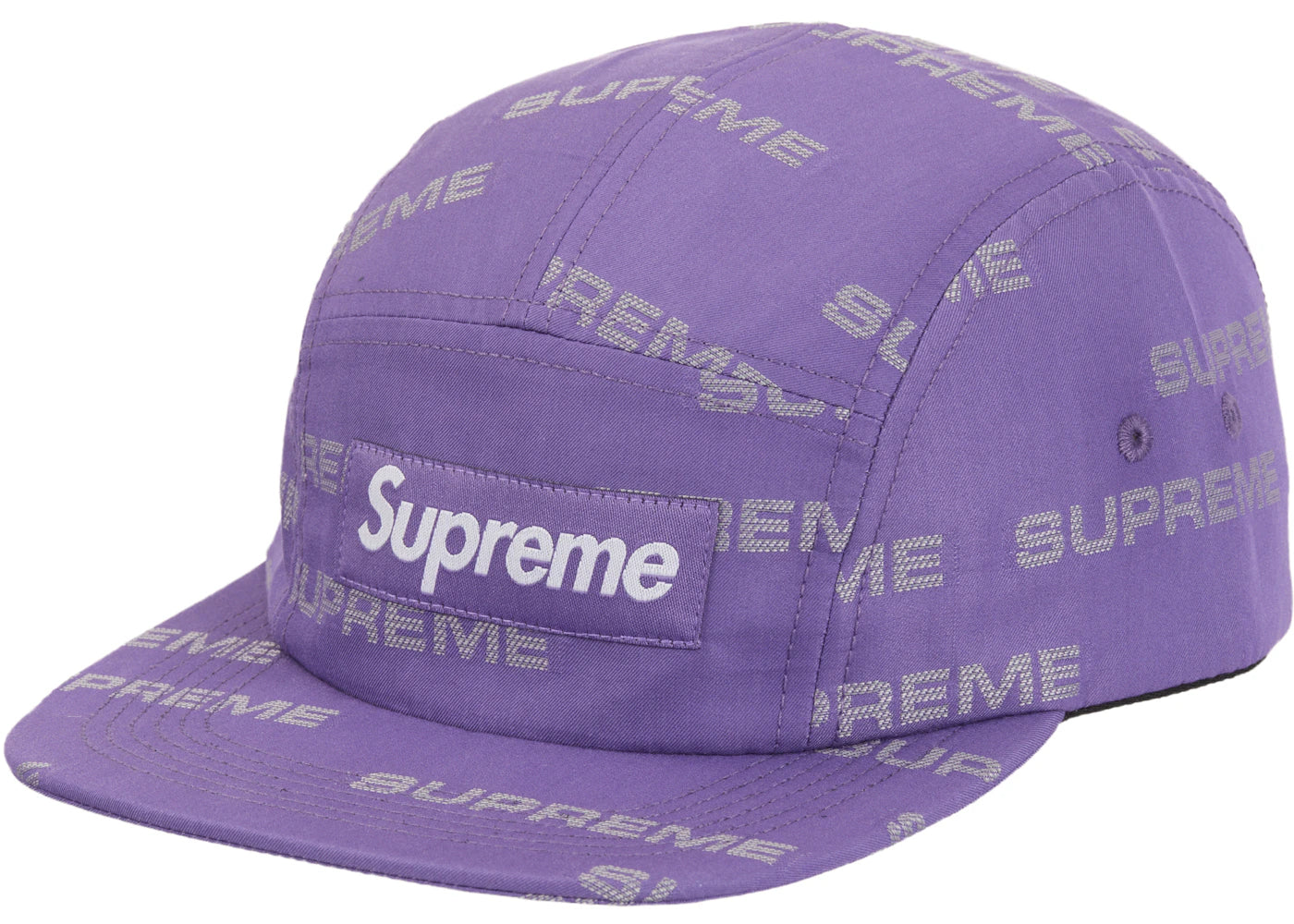 Reflective Jacquard Camp Cap Purple
