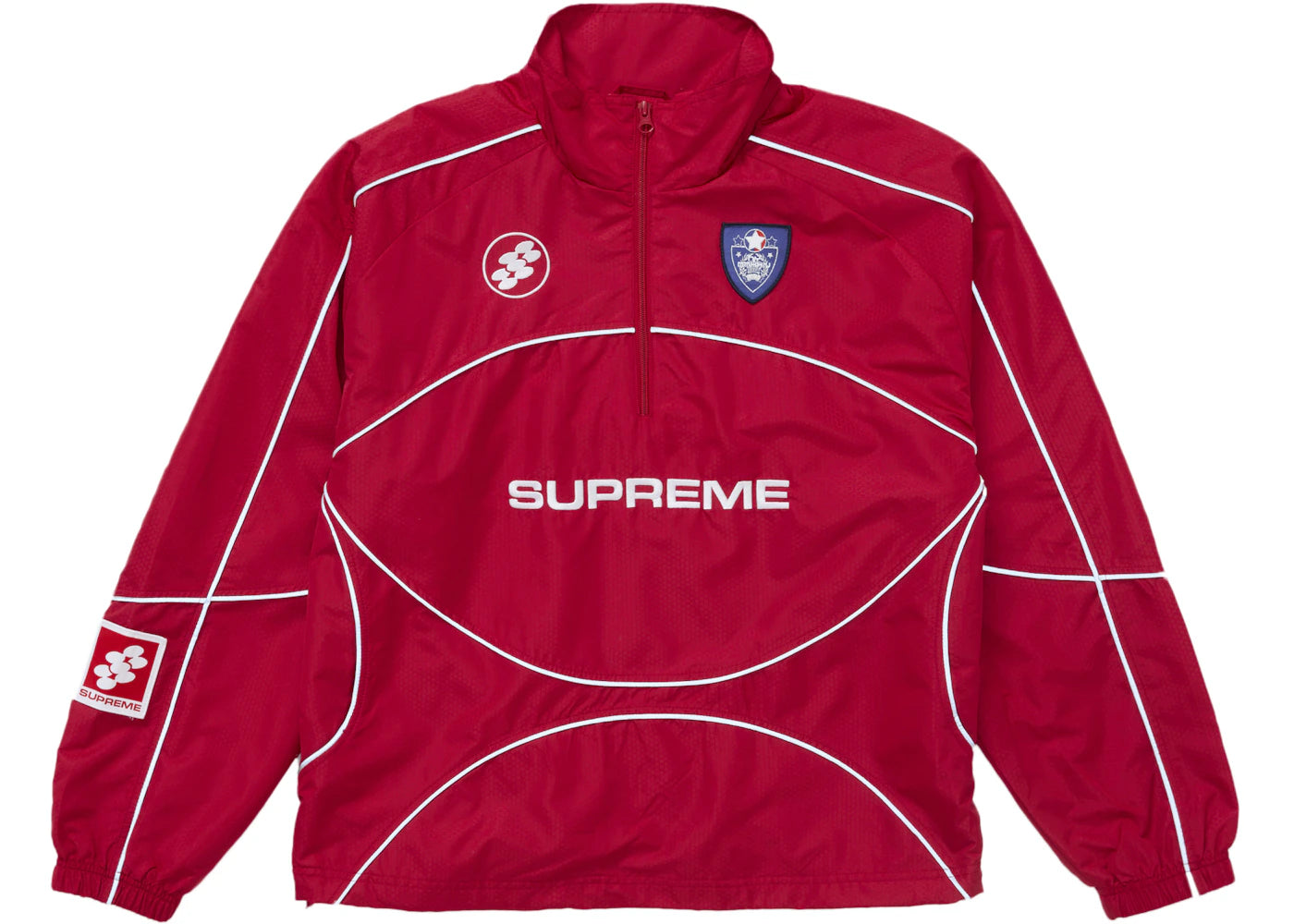 Reflective Piping Pullover Red