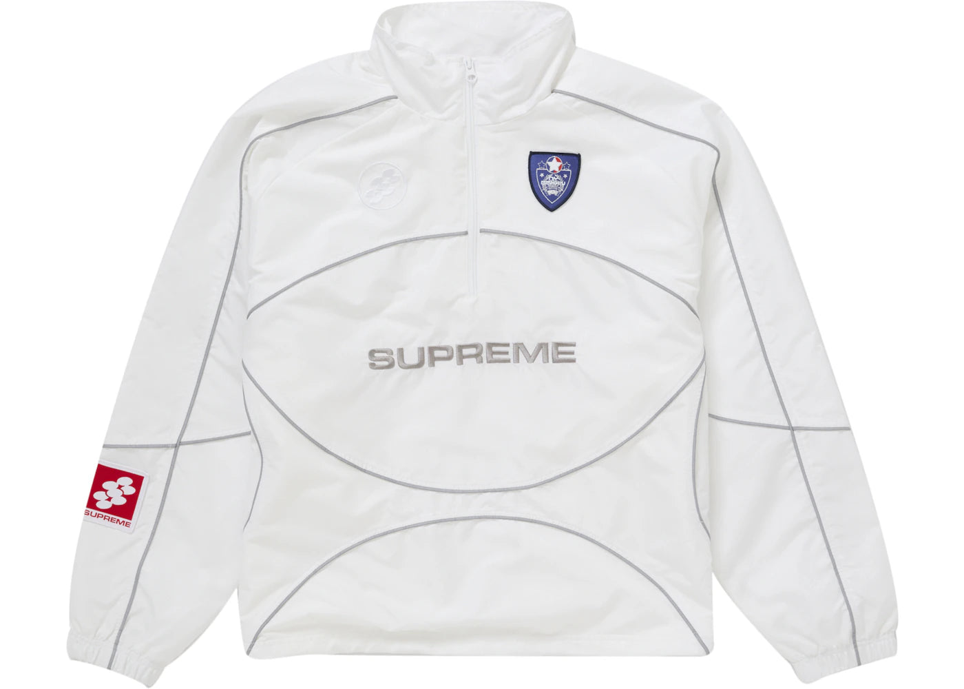 Reflective Piping Pullover White