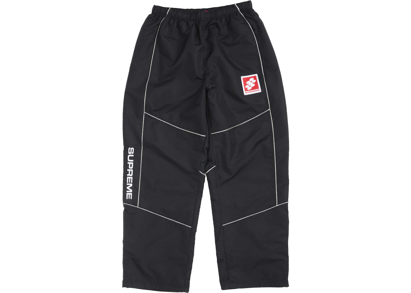 Reflective Piping Track Pant Black