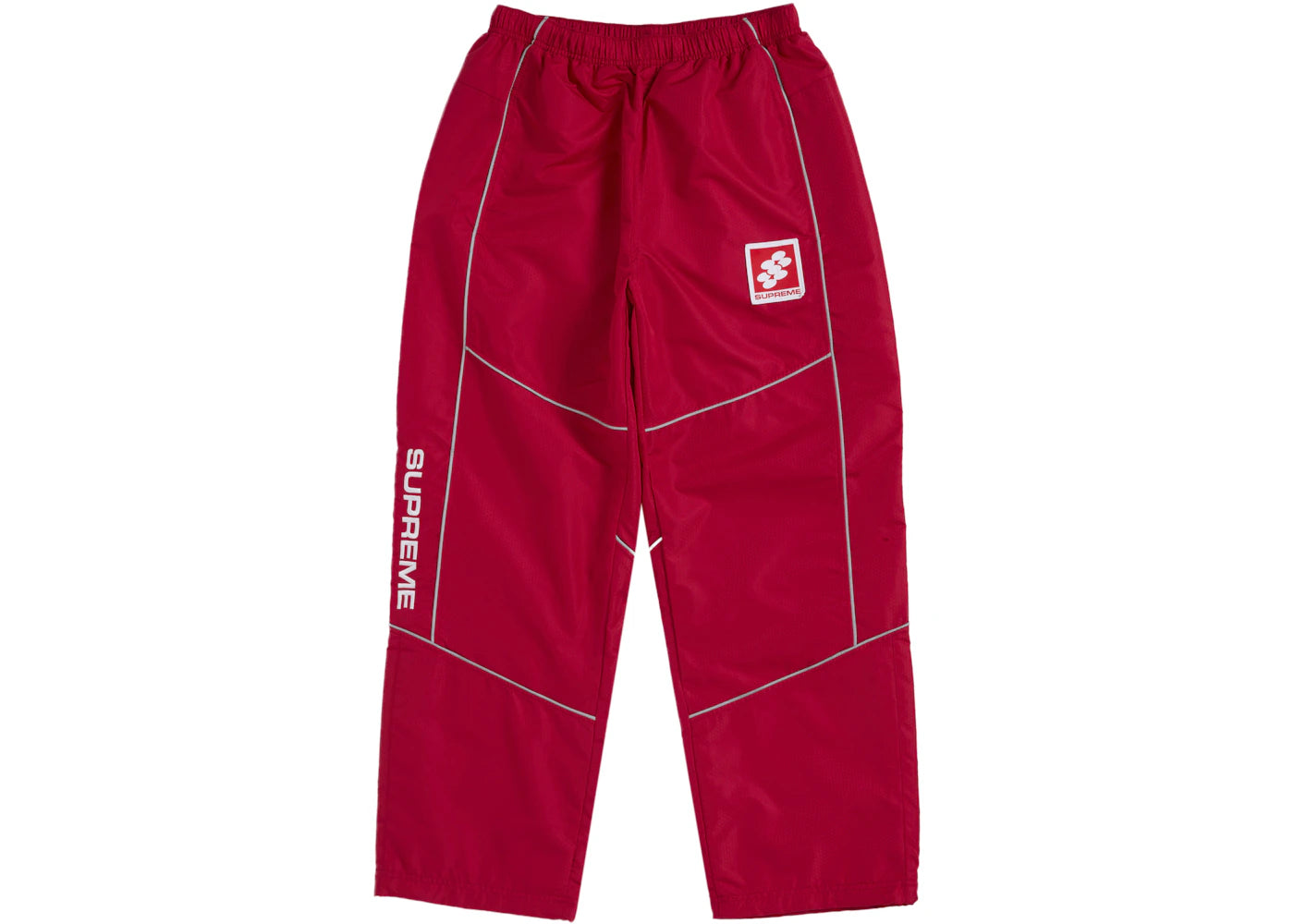 Reflective Piping Track Pant Red