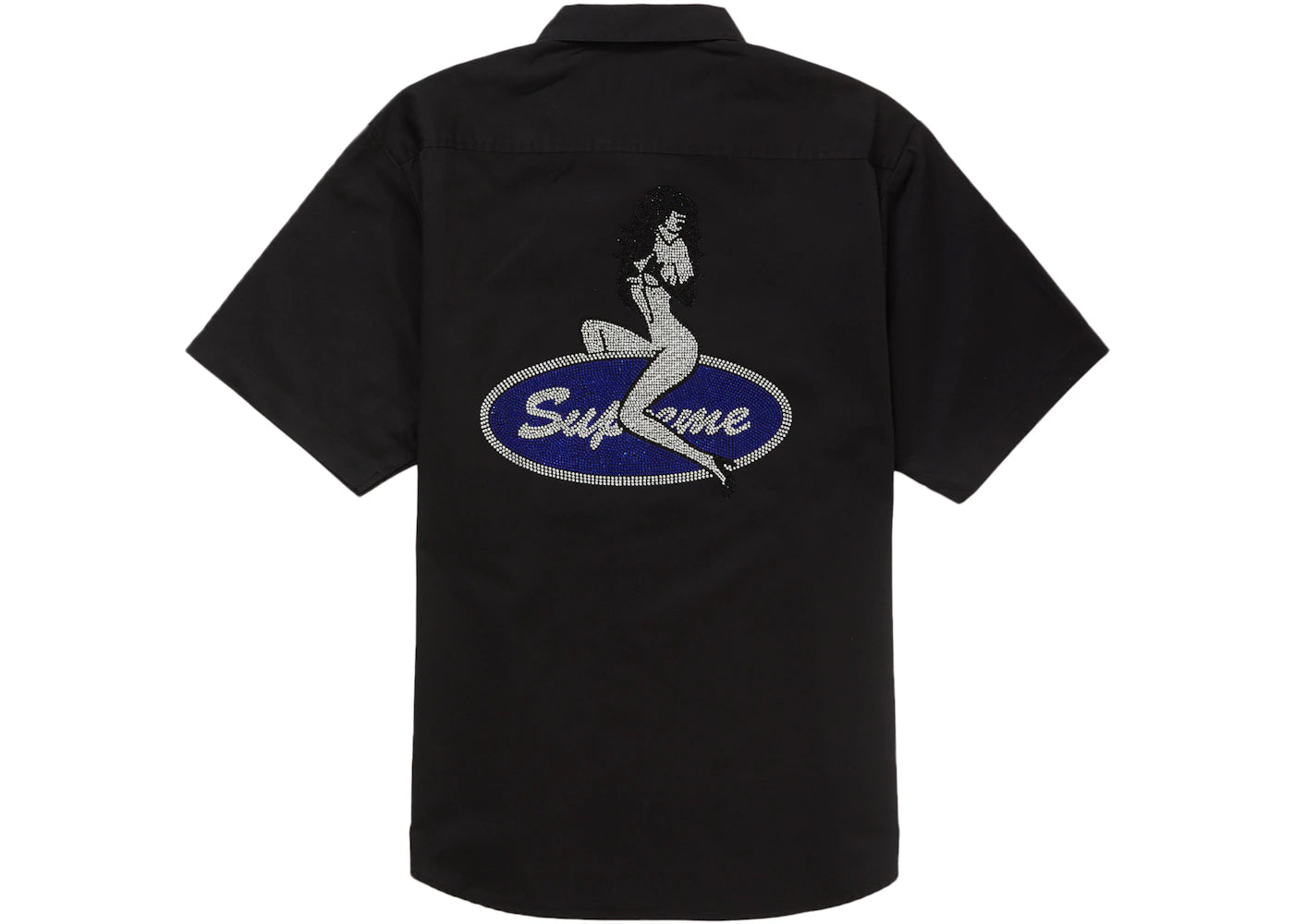 Supreme Rhinestone Pin Up S/S Work Shirt Black