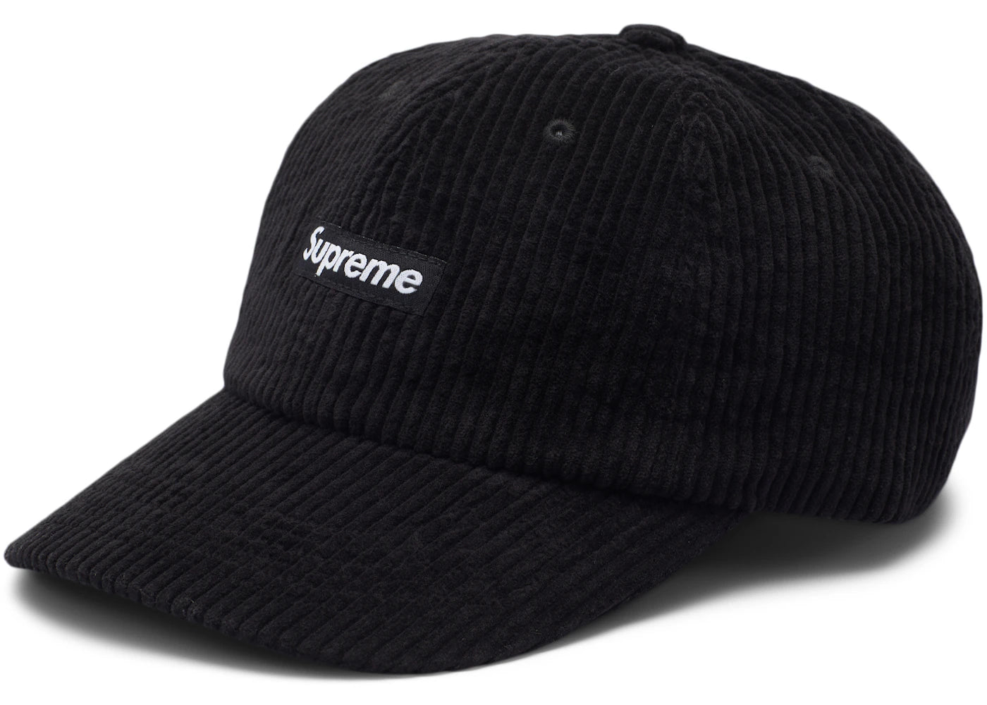 Supreme Ripple Corduroy Small Box 6-Panel Black