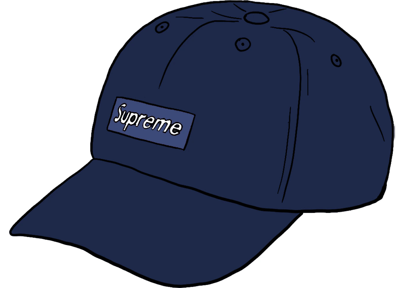 Supreme Ripple Corduroy Small Box 6-Panel Navy