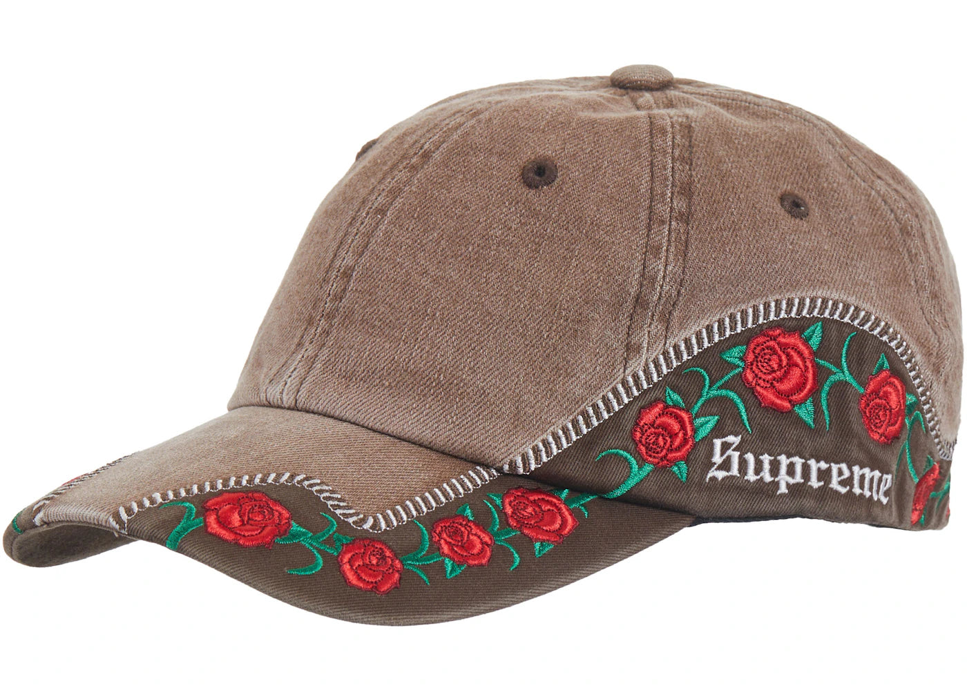 Supreme Roses 6-Panel Washed Brown